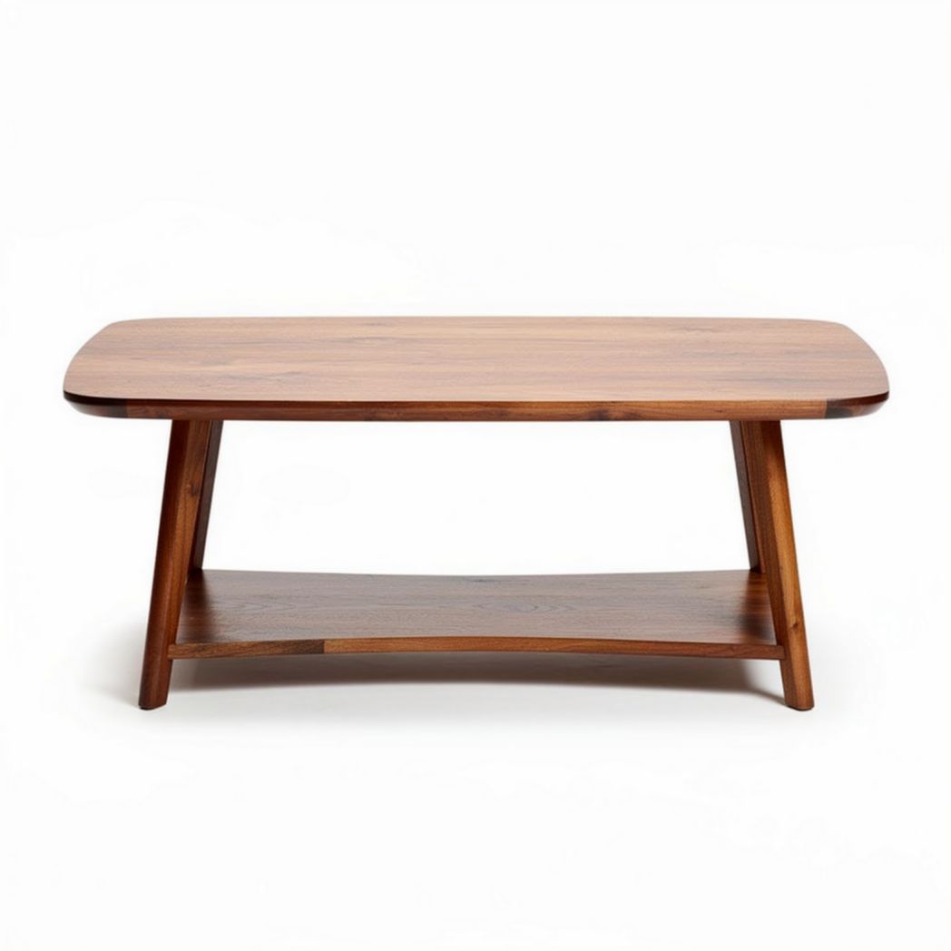 Table basse en bois de noyer dimensions 120 x 60 x 40cm design moderne