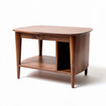 Table basse en bois de noyer avec étagère 60 x 40 x 45cm