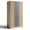 Armoire de rangement en bois avec portes à relief dimensions 80 x 40 x 180cm